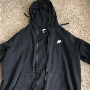 Black Nike zip up hoodie